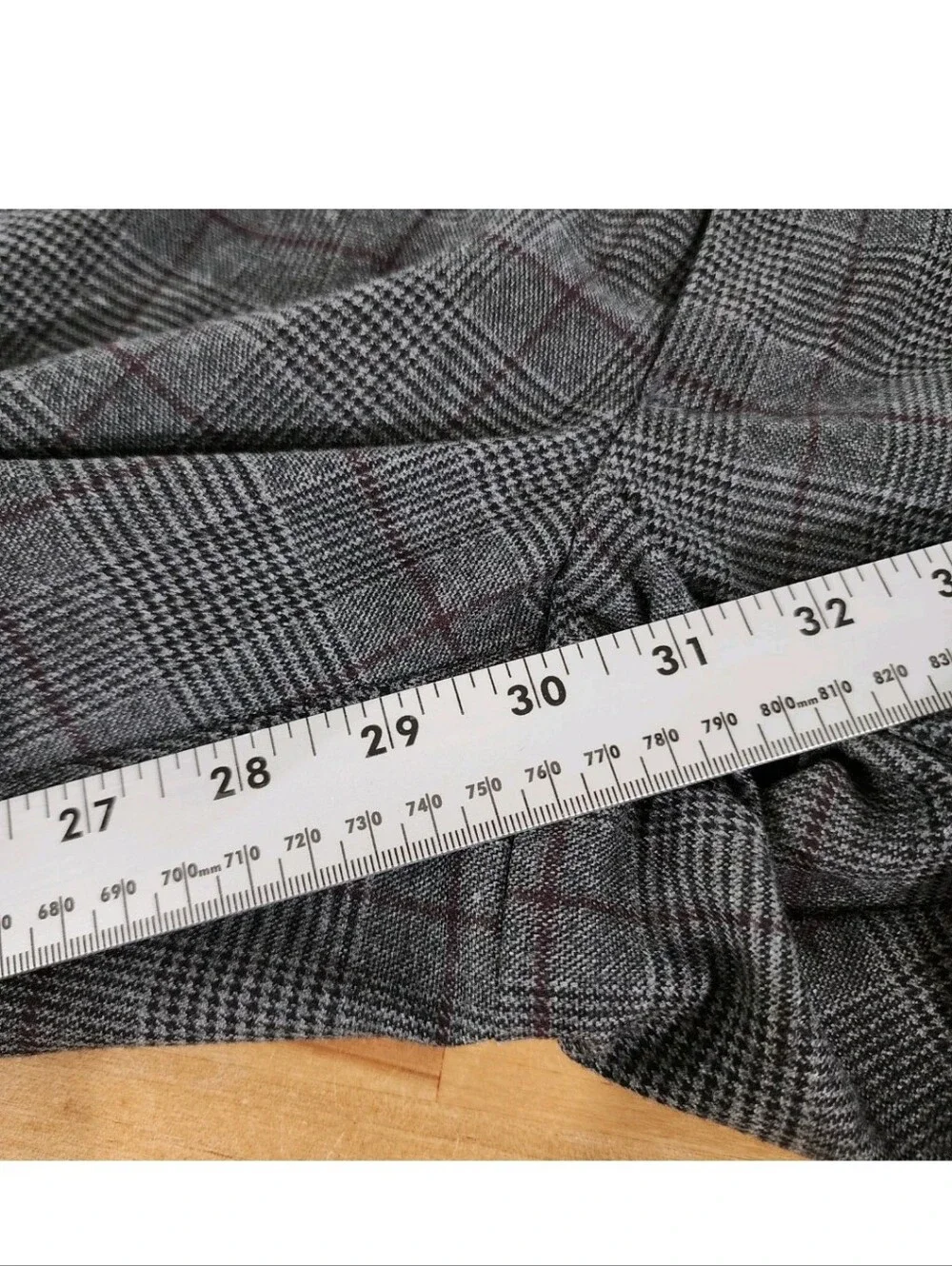 Tommy Hilfiger Dress Pants Mens 30x30 Gray Plaid TH Flex Stretch Flat Front NWT